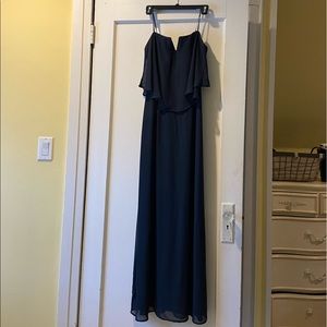 Lulu’s Strapless Navy Maxi Dress